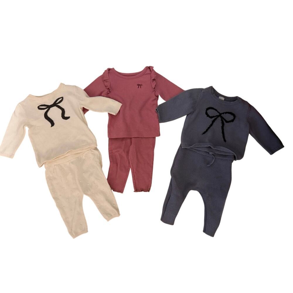 Carter's Baby Girl Bow Outfits Bundle, Size 6 Months